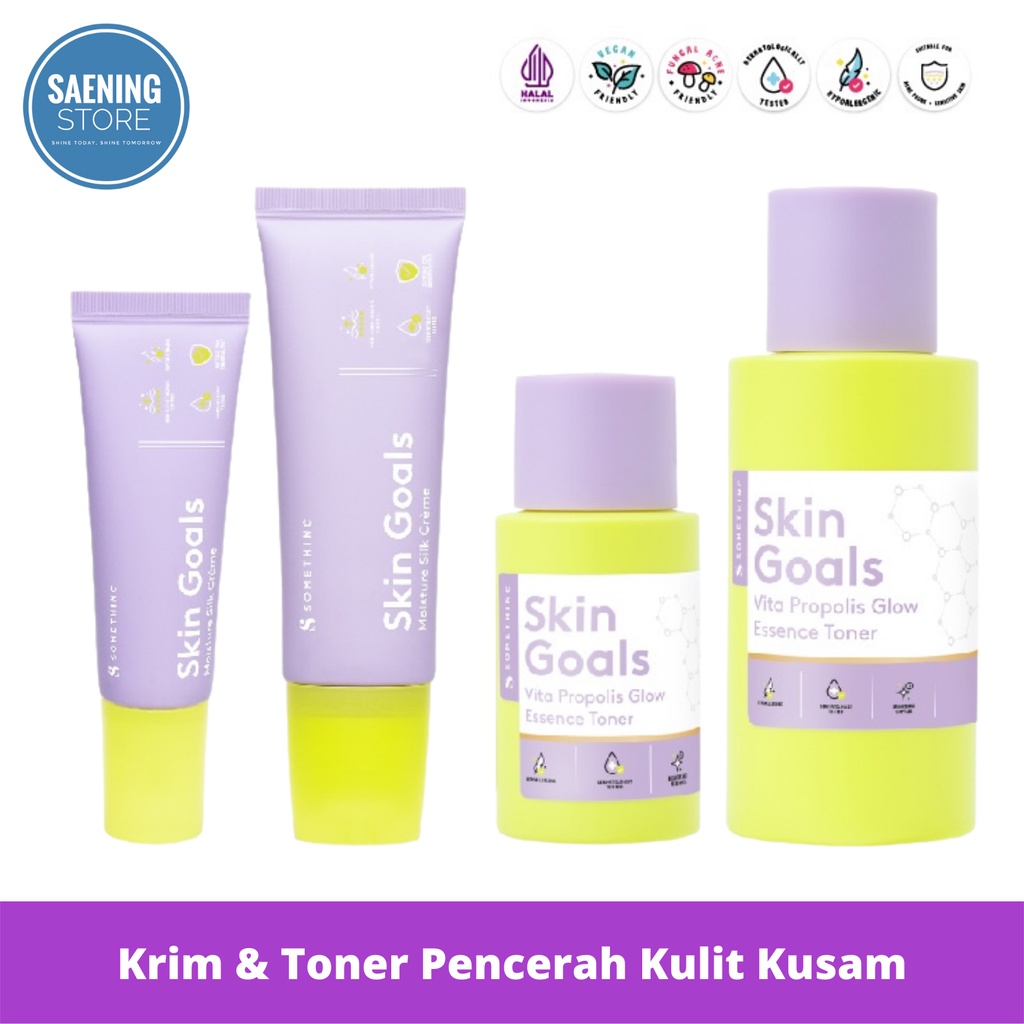 SOMETHINC SKIN GOALS Moisture Silk Cremè - Vita Propolis Glow Essence Toner Pencerah Kulit Kusam