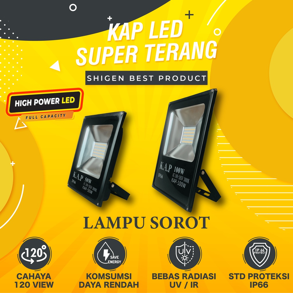 PREMIUM LAMPU SOROT / FLOOD LIGHT KAP