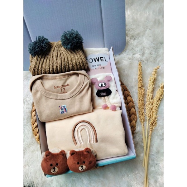 HAMPERS LAHIRAN BAYI LAKI LAKI PREMIUM KADO LAHIRAN-Coklat1