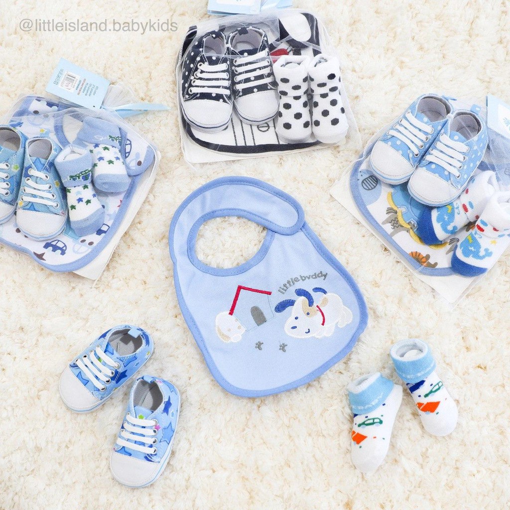 LIN9017 GIRLS/BOYS - Newborn Gift Set 3 in 1