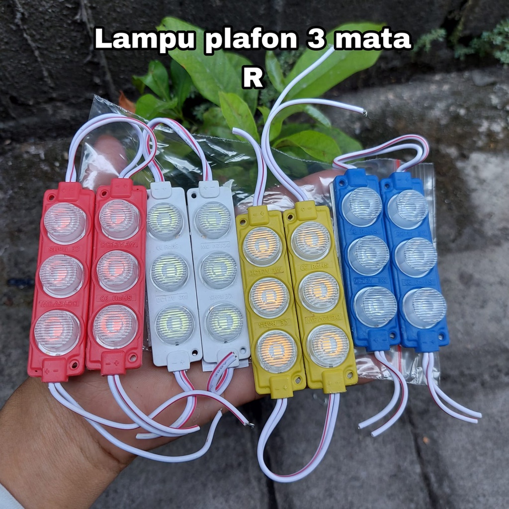 LAMPU PLAFON  3 MATA LED JUMBO LAMPU KOLONG TRUK  BECAK MOTOR