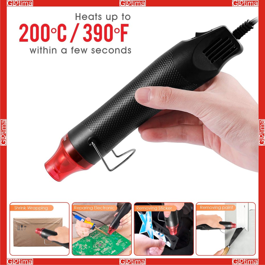 Heat Gun Electric Mini Hot Air Blower Vinyl 300W Taffware QST