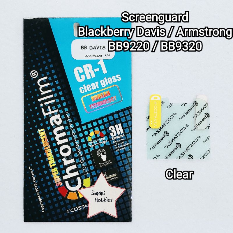 Screenguard Blackberry Davis Armstrong BB9220 BB9320