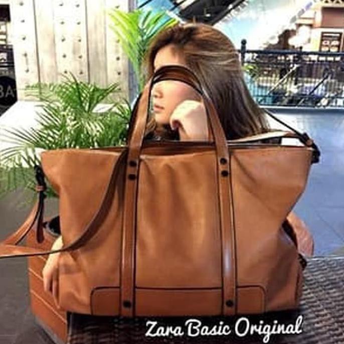 TAS TAS WANITA ZARA BASIC ORIGINAL NEW RESTOK BARCODECAMEL,HITAM,BLUE - HITAM TAS.2