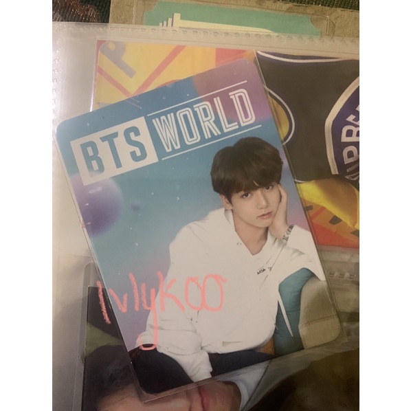 Photocard Jungkook BTS WORLD luggage tag