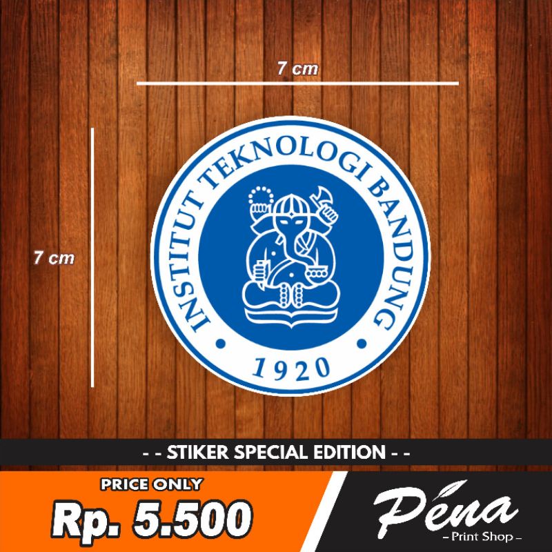 Jual Sticker Kampus Stiker Itb Institut Teknologi Bandung 1920 Kota 