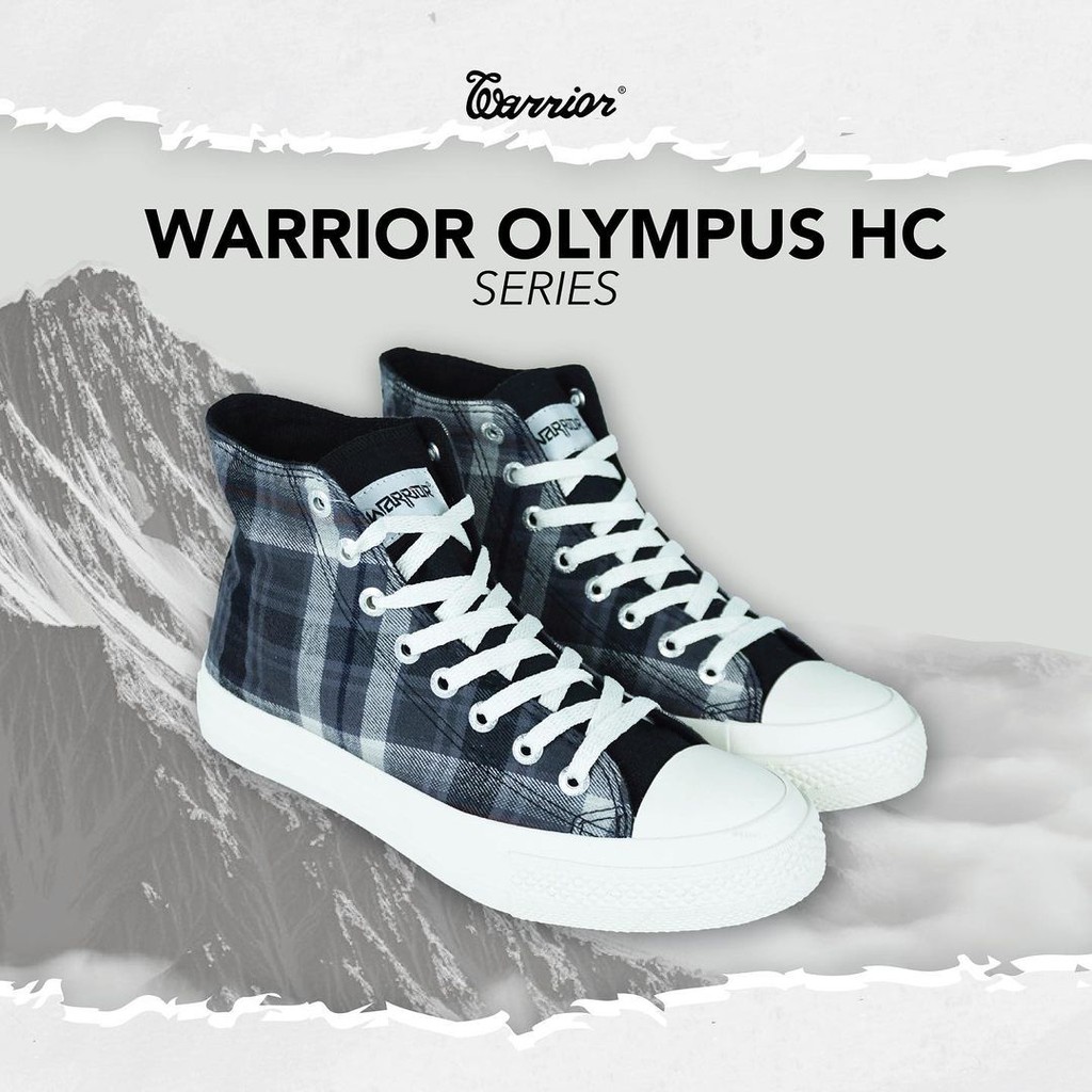 Sepatu Warrior Olympus High Grey Black - Warrior Shoes Original