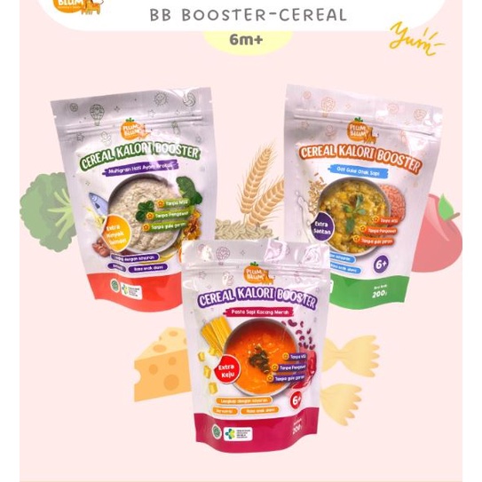 Plum &amp; Blum Cereal bubur bayi Oat Pasta Beef BUAH /Sereal Bb Booster -200gr