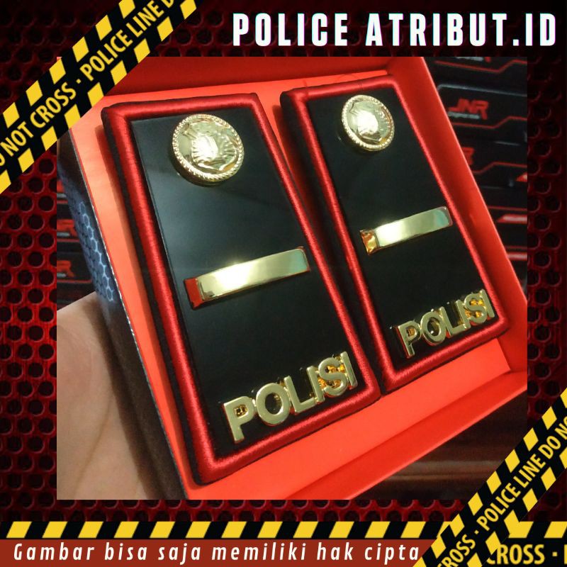 Jual Pangkat Ipda Pdh Polisi Mika Kilap Lis Merah Bordir Cod Perlengkapan Polri Hot Product Best