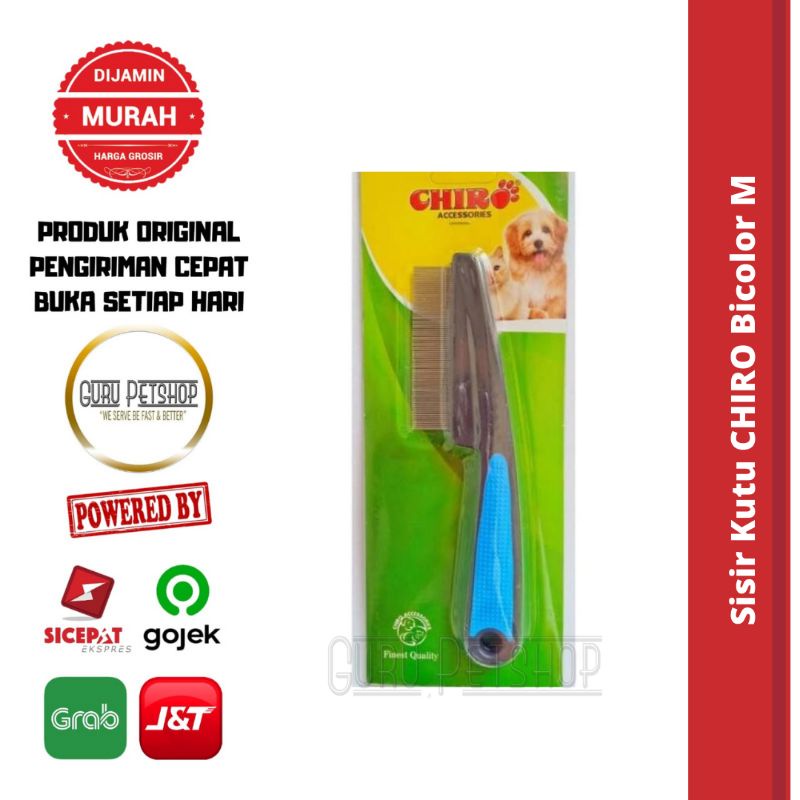 Sisir Kutu Anjing Kucing / Sisir Serit Kutu / Sisir Kutu Bicolor M