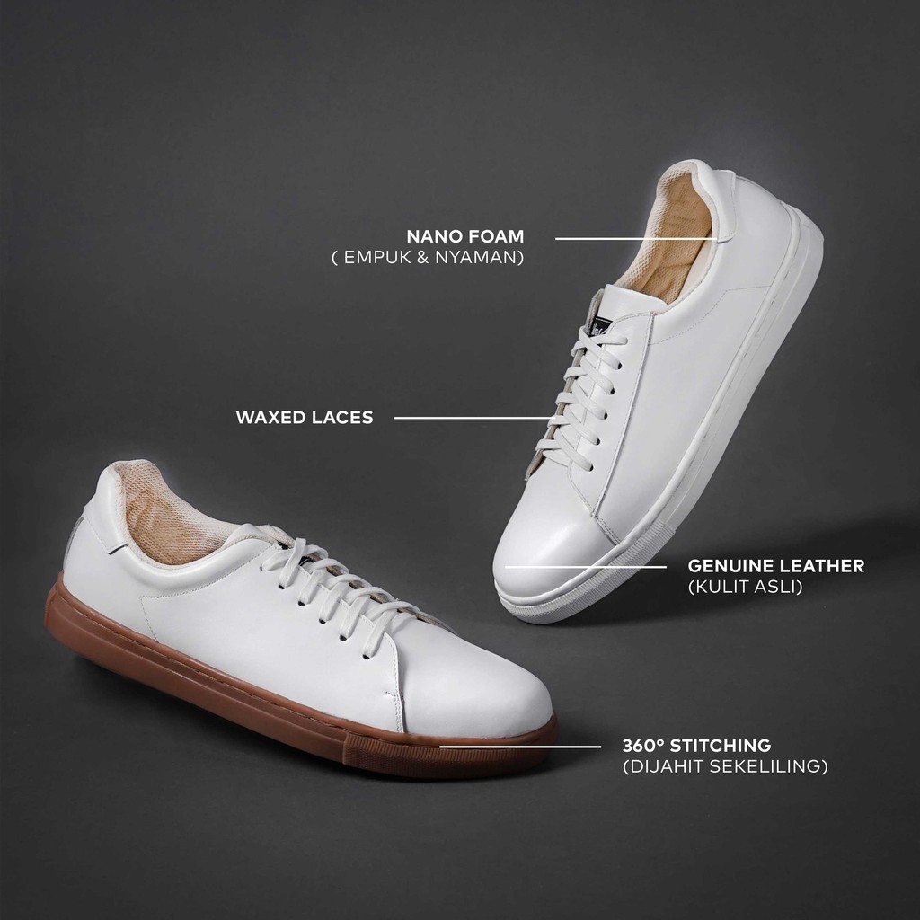 Sneakers Pria - Winshor - Oxmond - Full White
