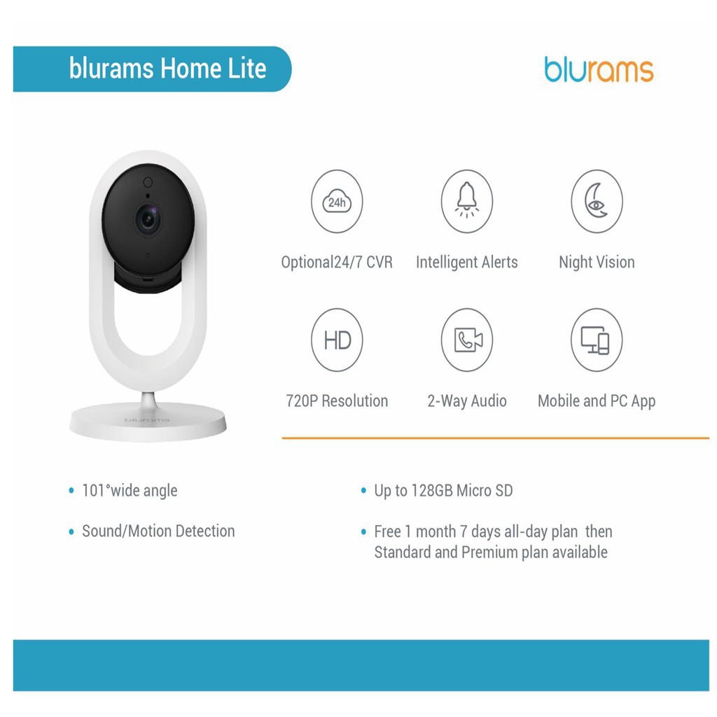 CCTV Wifi IP Camera Spy Camera Blurams A11 Home Lite HD 720p
