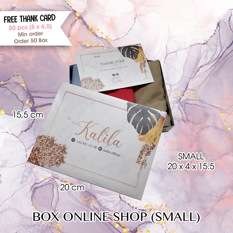 

BOX ONLINE SHOP | BOX SMALL | box packaging | box hijab 20 x 4 x 15,5 cm