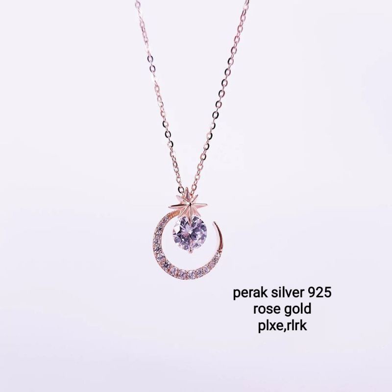 Kalung perak silver 925 asli (ada kode nya ya) sudah free box,tidak luntur