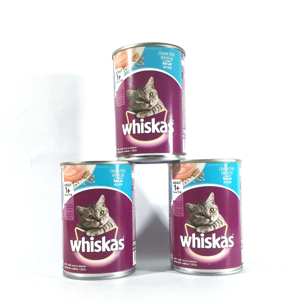 Makanan Kucing Kaleng WHISKAS OCEAN FISH 400gr