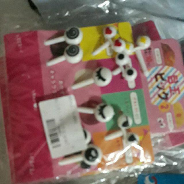 10 Pcs Tusuk Kue Motif Kartun Aneka  Warna