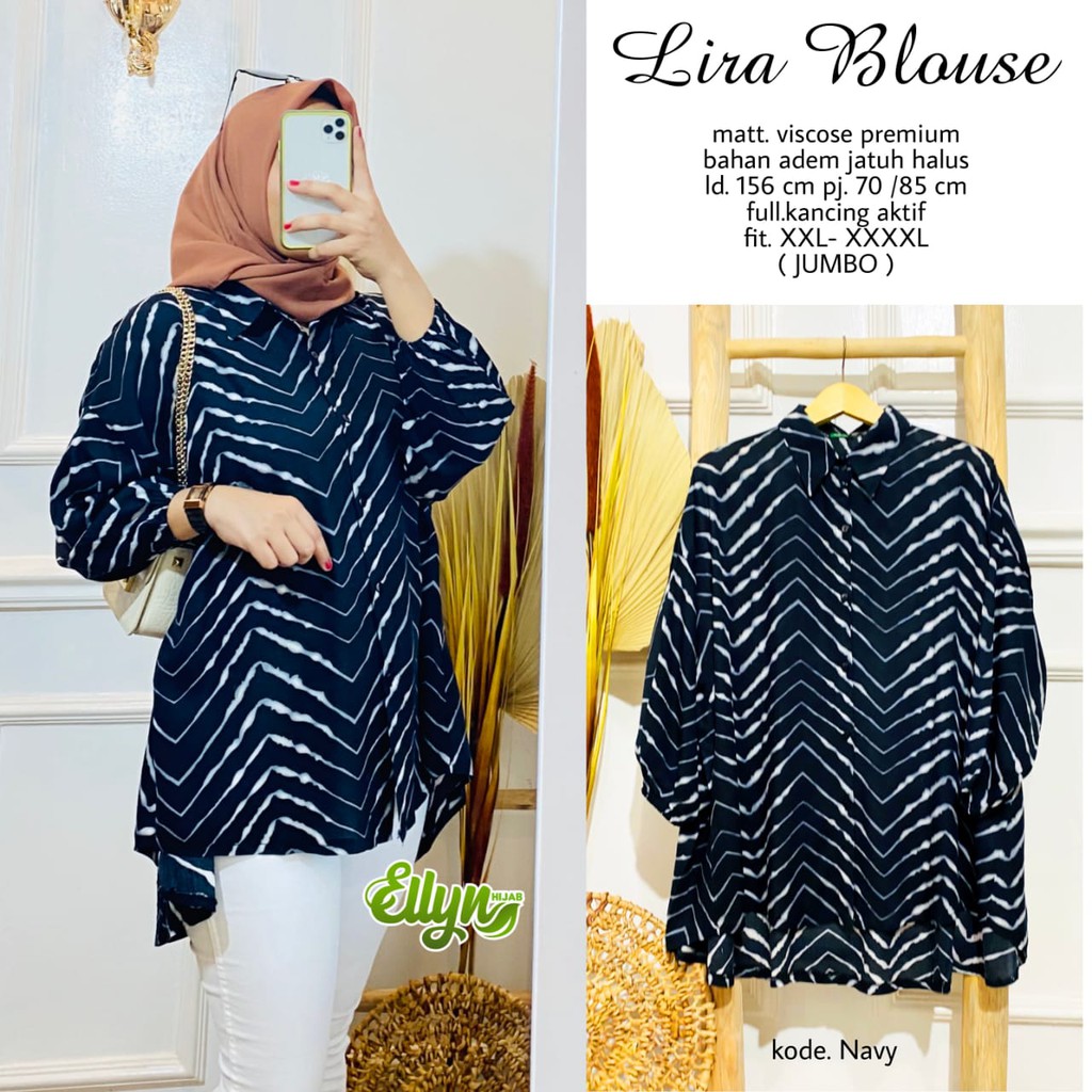 El15 Lira Blouse Oversize Viscose Premium Blouse Bigsize Fit To 5xl Shopee Indonesia