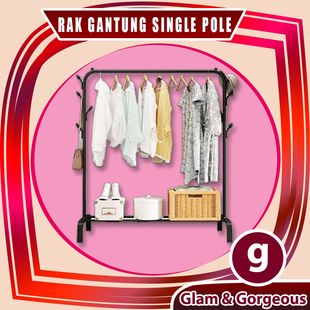 Rak Gantungan Baju Jemuran Pakaian Minimalis Stand Hanger GHR006