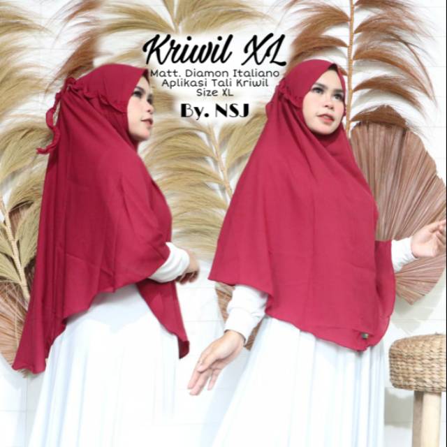 bergo tali / bergo maryam kriwil / bergo XL / bergo maryam XL