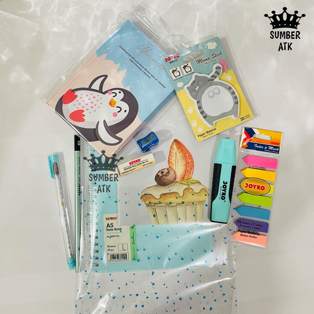 

PAKET ATK SET B Blue / Biru - SUMBER ATK