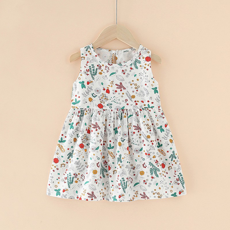 Babymall.id✨ PRINTED KOREAN DRESS Vol.2 Baju Dress Korea Anak Bayi Perempuan 100% IMPOR PREMIUM-Flower