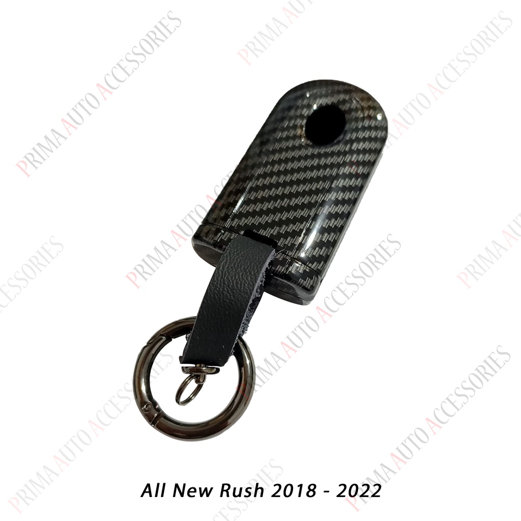 Casing Kunci Remote Mobil Carbon Fiber - All New Rush 2018-2022