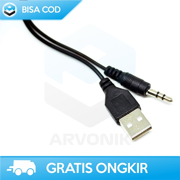 KABEL CONVERTER AUDIO MICRO USB KABEL SPLITTER AUX 3.5 MM + USB MALE