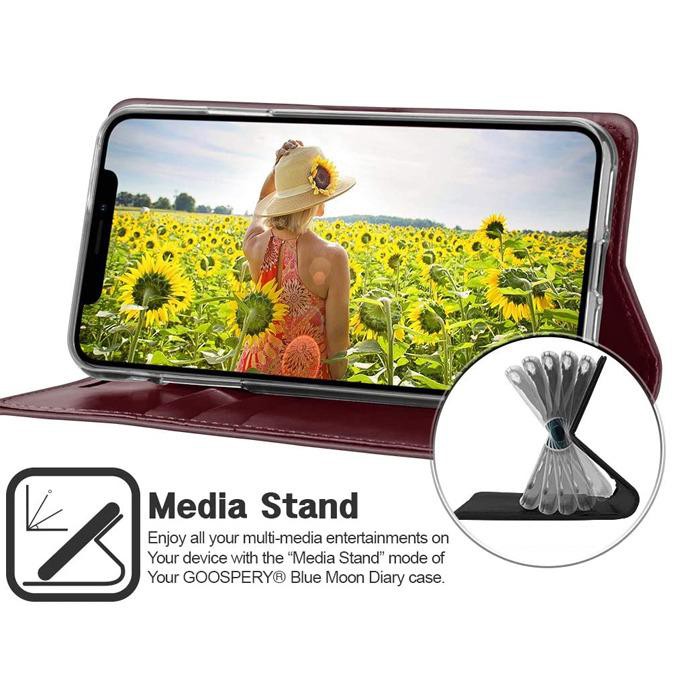 BLUE MOON Mercury Goospery Flip Leather case SAMSUNG A32 A52S A72 S20 FE PLUS ULTRA S21 PLUS ULTRA