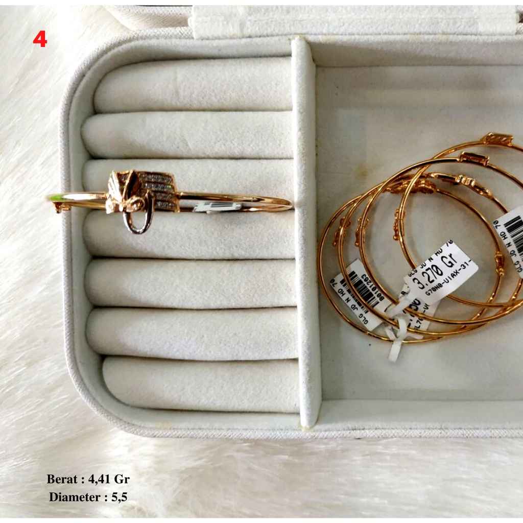 Gelang Roll Remaja /Dewasa Emas Asli perhiasan Kadar 700/70% (MM)