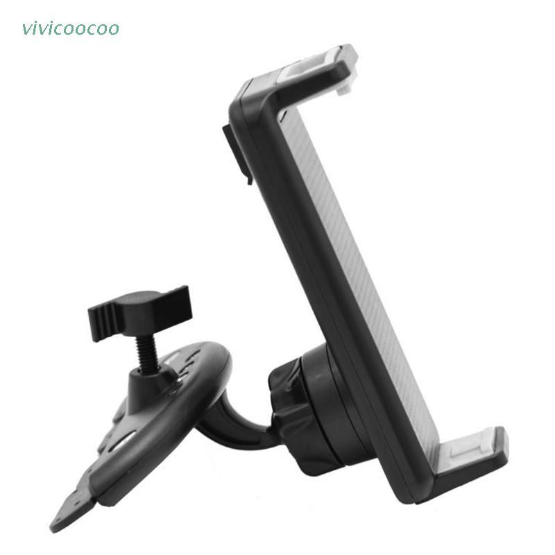 Vivi Stand Mount Slot Cd Mobil Rotasi 360 ° Untuk Smartphone / Tablet Pc 4-11 &quot;