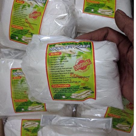 

tepung pati garut/angkrik#irut#sagu umbi garut asli#halus#lembut@500gram