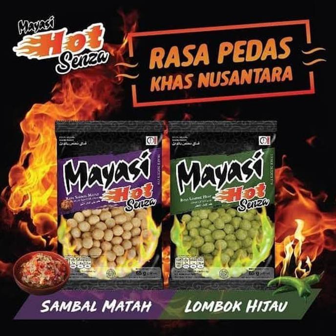 

Mayasi Kacang Jepang Hotsenza Rasa Sambal Matah / Lombok Hijau 65Gram Dudung.Store