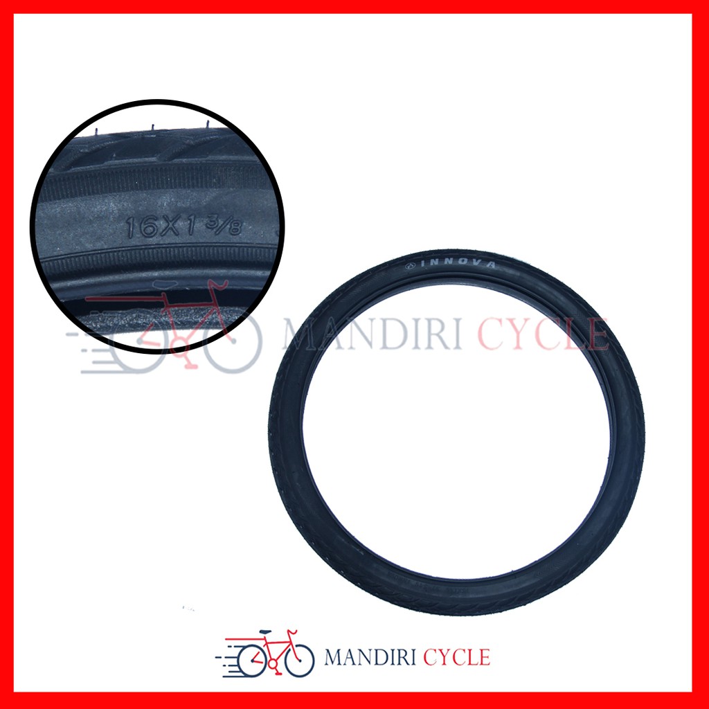 Ban Luar Sepeda 16 PLUS 16x1 3per8 UNITED INNOVA Seli Lipat Folding