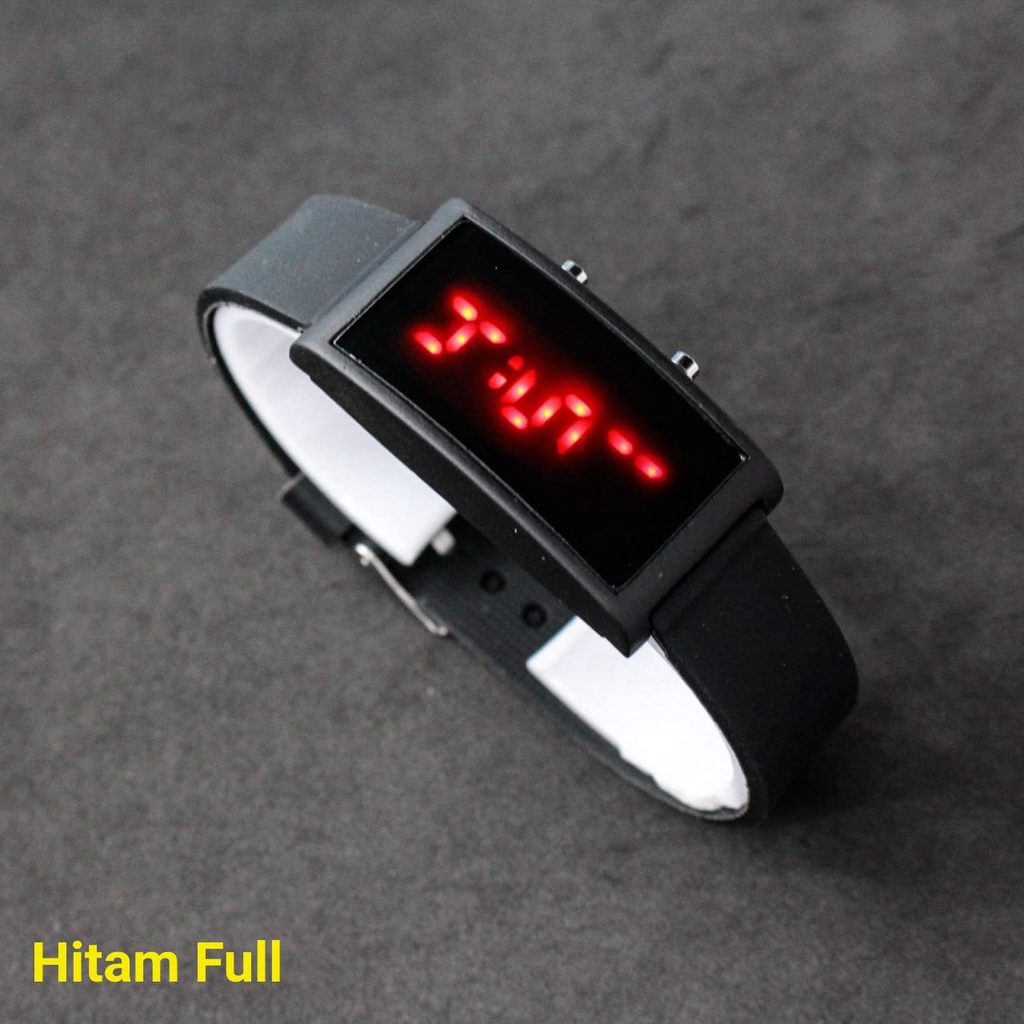 JAM TANGAN WANITA LED DIGITAL KAPSUL JAM TANGAN LED KAPSUL MINI WANITA PRIA TALI RUBBER TERBARU CAPSUL