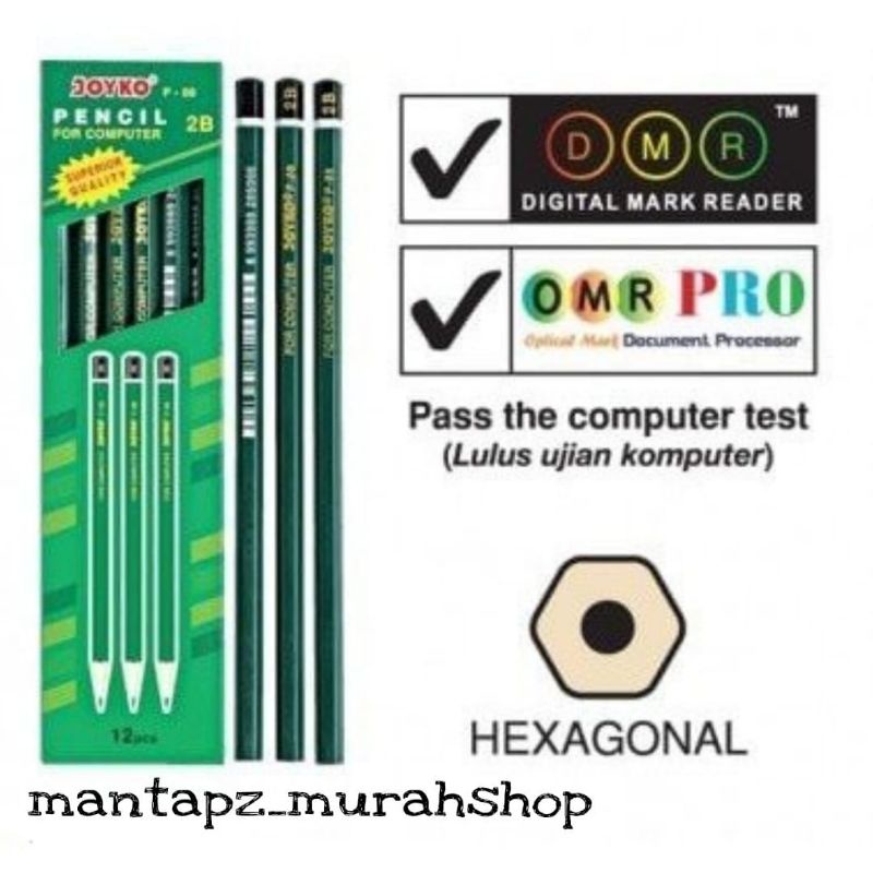 

(PCS) JOYKO PENSIL 2B HIJAU P88