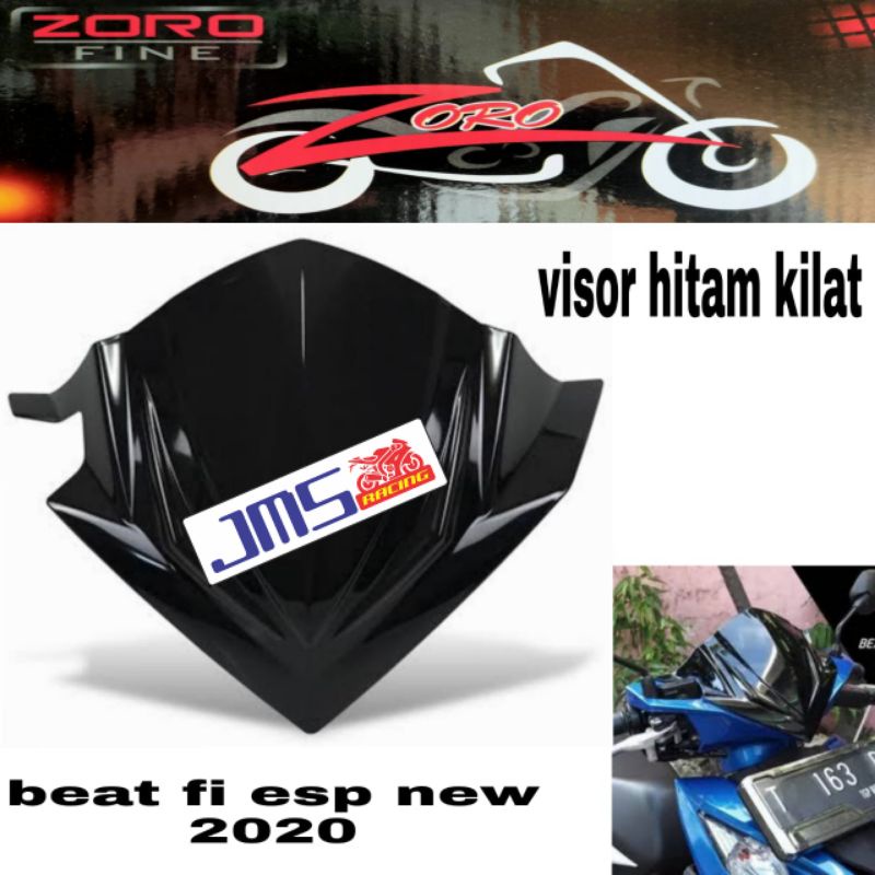 visor batok depan carbon dan hitam beat deluxe 2020-2022 zoro