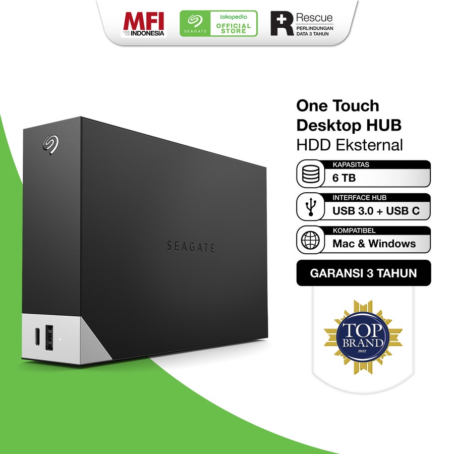 Seagate One Touch Desktop HUB 6TB - HDD Hardisk Eksternal 3.5