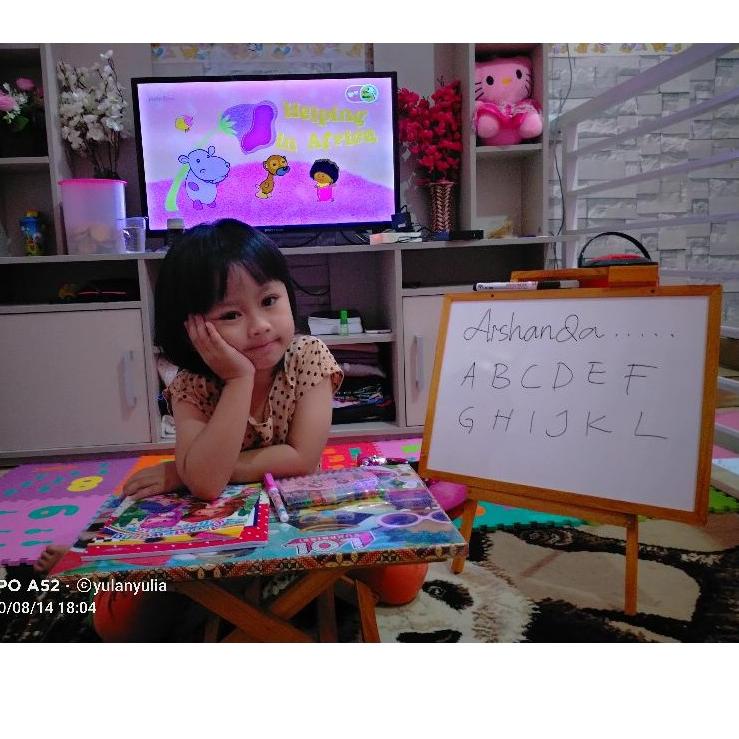 

[KODE RBANL] Papan tulis 32x42cm white board+ standing