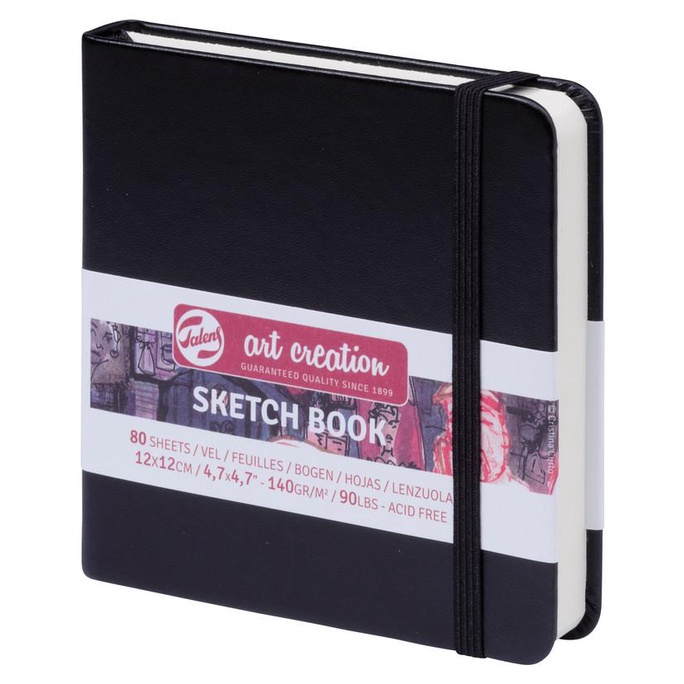 

TALENS ART CREATION SKETCH BOOK BLACK 12 X 12 CM