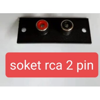 Soket jack terminal female male rca 2p kaki2