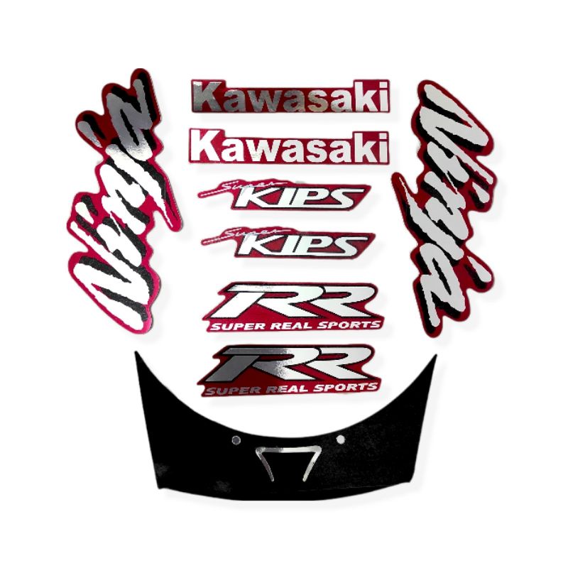 STRIPING NINJA RR 2007 2008 MERAH STICKER MOTOR KAWASAKI NINJA RR OLD