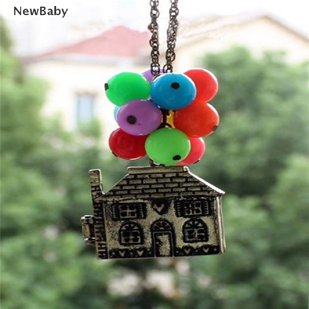 NewBaby New House with Balloons Up Movie Chain Pendant Necklace Antique Anniversary Gift ID