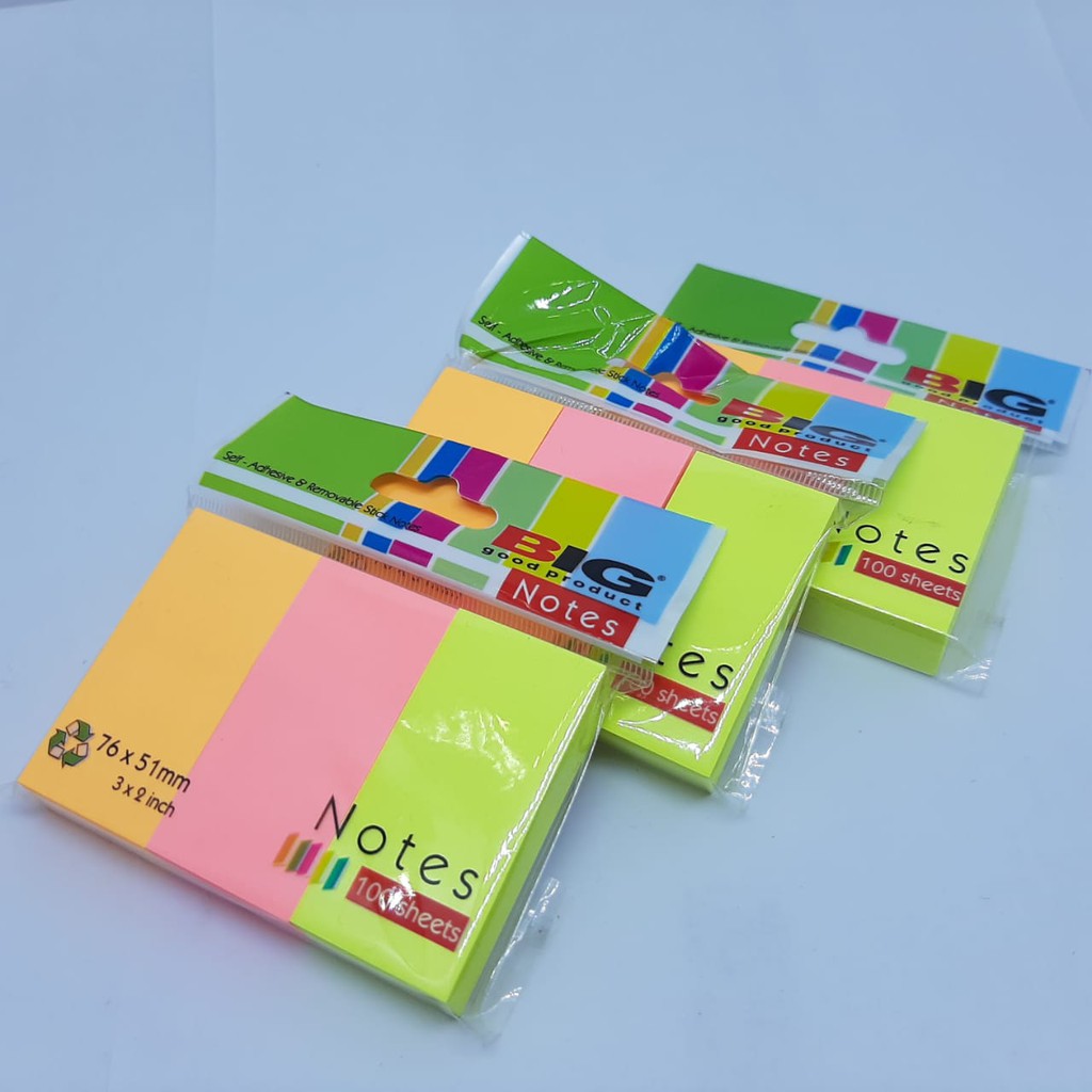 POST IT  BIG  WARNA TUMPUK/WARNA-WARNI-76X51 3 WARNA-WARNI
