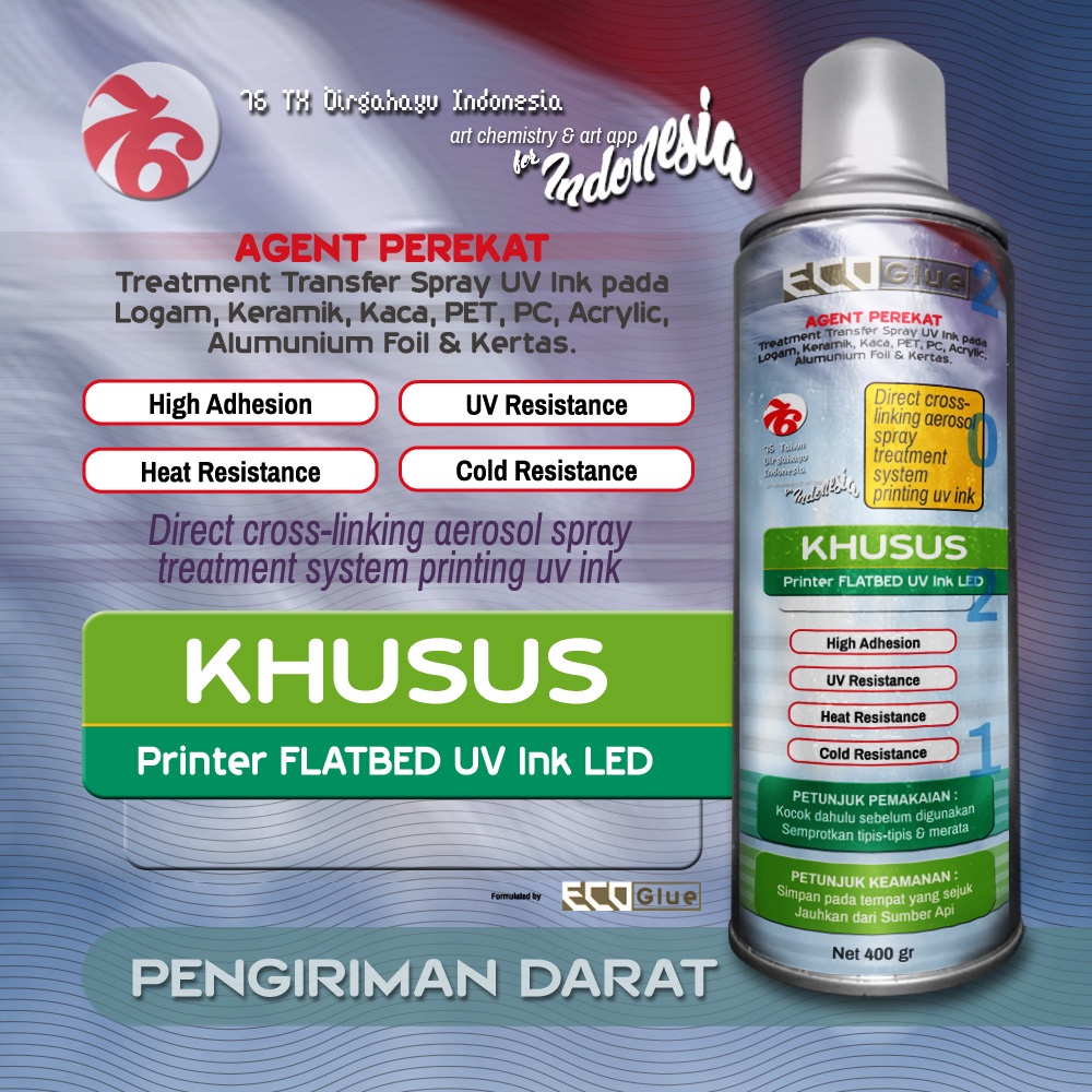 Jual Coating Glue Spray PET UV DTF, Printer UV Ink Flatbed Net 400 gr. Shopee Indonesia