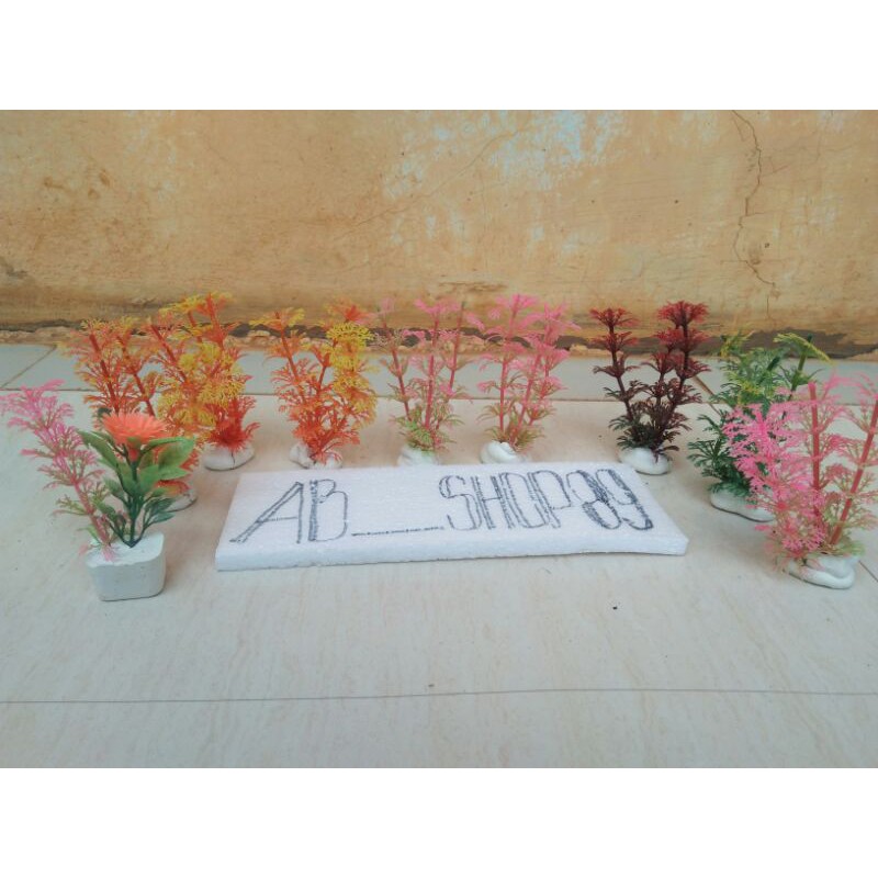 tanaman hias aquarium pake plant tanaman plastik aquarium soliter cupang daun ketapang