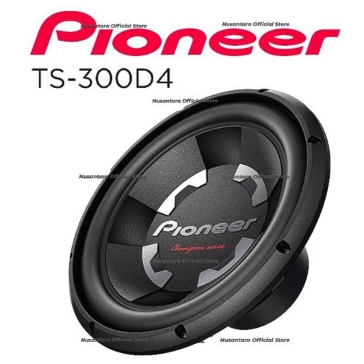 Pioneer TS-300D4 Dual Voice Coil 12 inch Component Subwoofer TS300D4