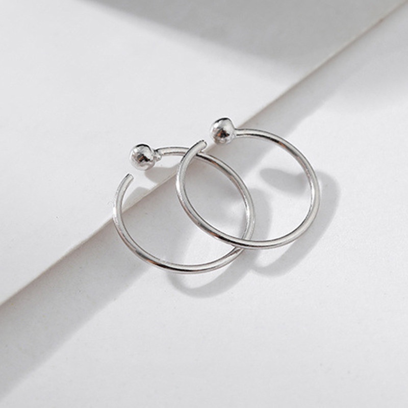 [ACKER] 1Pair 100% S925 Perak 1 Pasang Anting-Anting Lingkaran Kecil Helix Piercing Hoop Minimalis Hypoallergenic Untuk Wanita