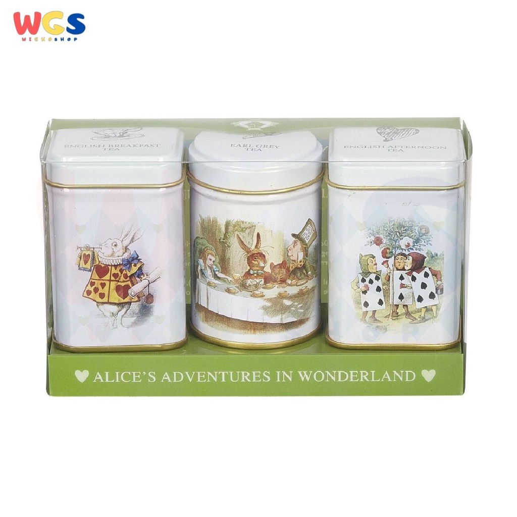 New English Teas Alice in Worderland Mini Tea Tins Set Loose Leaf 70g