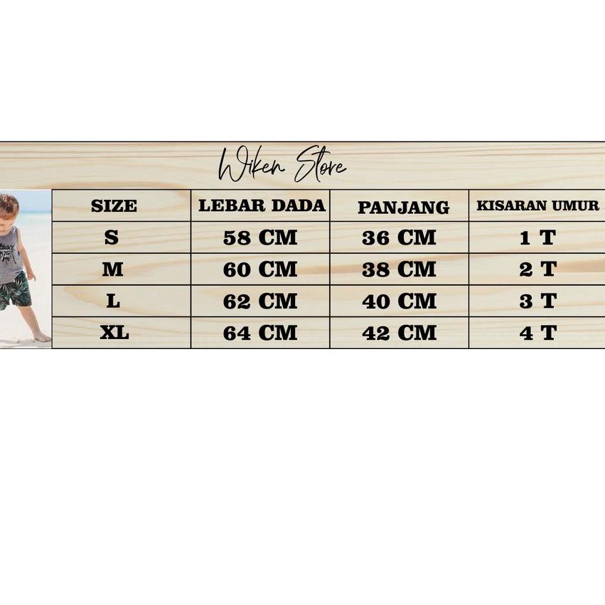 ✵ SETELAN BAJU ANAK SINGLET (TROPICAL VIBES) 1-4 THN ➧