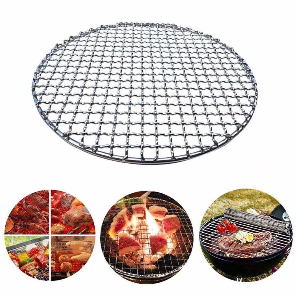 【 ELEGANT 】 Grill Wire Mesh Stainless Steel Pengganti Pesta Masak Outdoor Barbecue Aksesoris BBQ Mat Grid